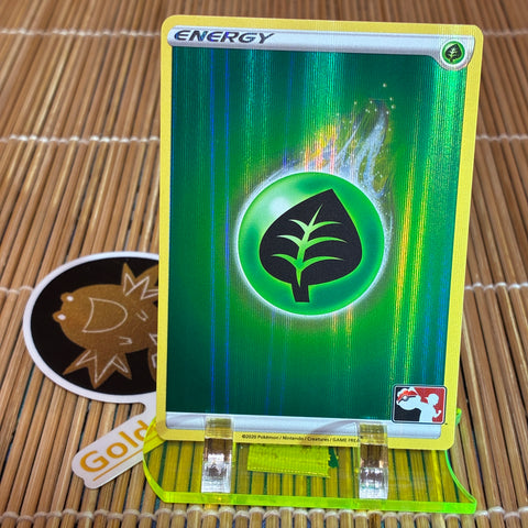 Grass Energy (2020 Holo) (Pokemon League Stamp)
