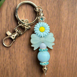 Safety Keychain (Blue Daisy)