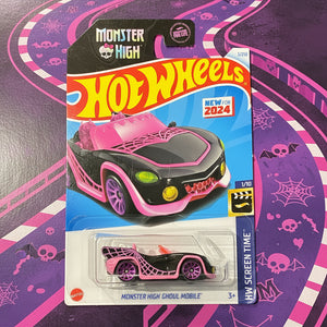 Hot Wheels (Monster High Ghoul Mobile 3/250 - HW Screen Time 1/10) (Pink)