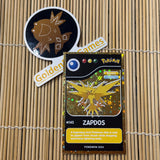 Card Database - R Editions Gold Pokedex Card - Zapdos #145 Art Card