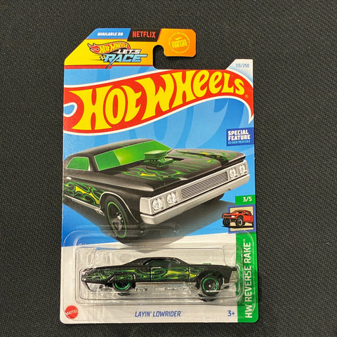 Hot Wheels (Layin' Lowrider 113/250 - HW Reverse Rake 3/5) (Black)