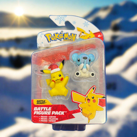 Pokémon: Battle Figure 2-Pack! (Santa Pikachu and Cubchoo)