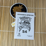 Pokedex 3 Sticker – Pikachu Gold Holo S4