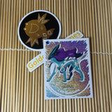 Suicune #245 Prism Holographic Sticker – Evoluciones Metal Album 094