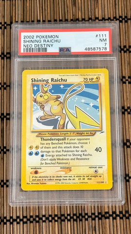 Shining Raichu (111/105) (PSA 7) GoldenFishGames Shining Raichu (111/105) (PSA 7) GoldenFishGames