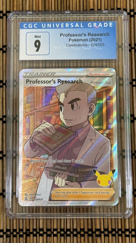 Pokemon TCG Celebrations 24/25 Professor's Research (Full Art) Card