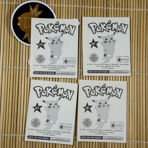 holographic pokemon card stickers A album of approximately 400 Pokmon and Digimon mini sticker cards, including Pokmon m Holographic glitter effects are best seen in direct sunlight to experience the full rainbow effect. 1999 Pokemon Merlin Stickers Poliwhirl