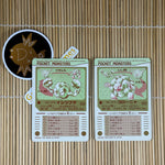 Pokemon Sealdass Geodude & Golem 1997 Sticker Card Japanese Bandai