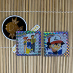 Ash and Friends PR12 & PR18 Pokemon Artbox Sticker Prizm Series 1 1999