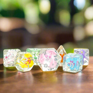 Dice Set (7 Pcs. Resin - Love Candy)