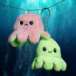 Reversible Octopus Plushy Keychain - Express Your Mood with a Cute Octo-Plushy Companion