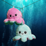 Reversible Octopus Plushy Keychain - Express Your Mood with a Cute Octo-Plushy Companion