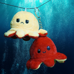 Reversible Octopus Plushy Keychain - Express Your Mood with a Cute Octo-Plushy Companion