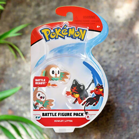 Pokémon: Battle Figure 2-Pack! (Rowlet and Litten)