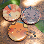 Pokémon Card 2.25" Matching Button Bundle (3)