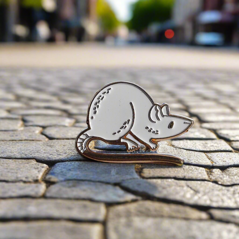 White Rat Pin