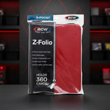 BCW Z-Folio 9-Pocket LX Album Red in retail packaging