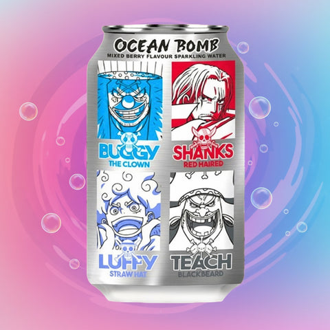 Ocean Bomb Sparkling Water (One Piece Crew - Mixed Berry 11.1oz)