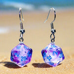 D20 Hook Earrings (Nebula Nocturnal Blue)