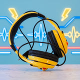 eKids Pokémon Pikachu wired over-ear headphones pre-owned top angle