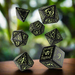 Dice Set (7 Pcs. Elvish Dice Set) (Glow in the Dark)