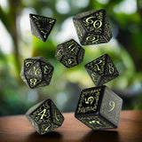 Dice Set (7 Pcs. Elvish Dice Set) (Glow in the Dark)