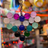 Glass Bead Blue Green White Charm
