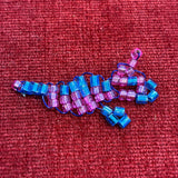 Glass Bead Blue Pink Dragonfly Charm