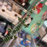 Glass Bead Green Lizard Charm