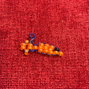 Glass Bead Orange Goldfish Charm