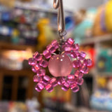 Glass Bead Pink Bow Charm
