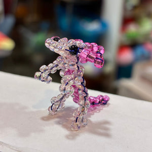 Glass Bead Pink Axolotl Charm