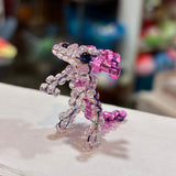 Glass Bead Pink Dinosaur Charm