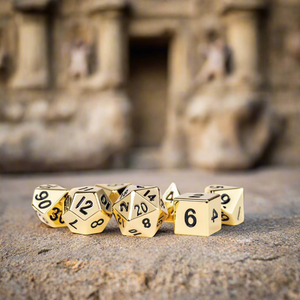 Dice Set (7 Pcs. Heavy Metal - Modern Gold)