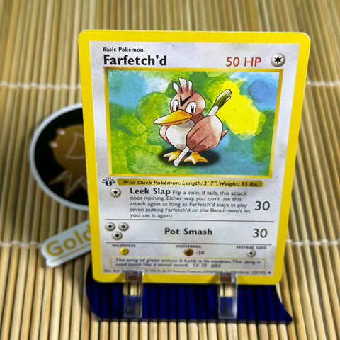 Farfetch'd (27/102) (First Edition) (Moderate Play)