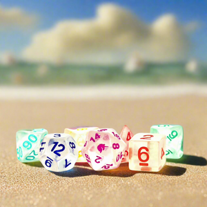 Dice Set (7 Pcs. Unicorn Resin - Rainbow Ice)