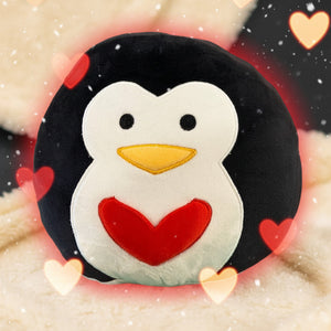 Penguin 8" Plush with Red Heart