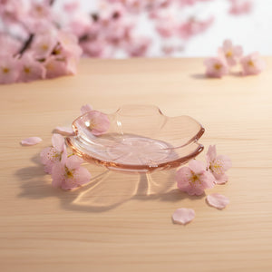 Pink Cherry Blossom Glass Dipping Dish