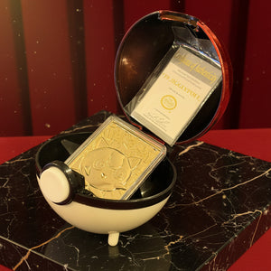 Vintage Pokémon Jigglypuff 23K Gold-Plated Card with Poké Ball Case (1999)