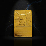 Vintage Pokémon Pikachu 23K gold-plated card back