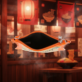 Ramen Noodle Soup novelty crossbody bag interior view