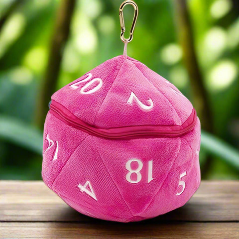 D20 Plush Dice Bag (Hot Pink by Ultra Pro)