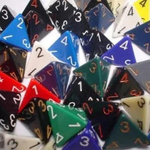 Dice Set (1 Pcs. Acrylic - Random Color D4)
