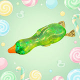 Sugar Squeezy Duck Squishy - Green unwrapped