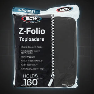 Binder (BCW Z-Folio,4 Pocket Toploader, Black)