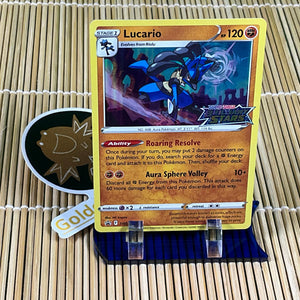 Lucario (SWSH186) (Brilliant Stars Prerelease Stamp)