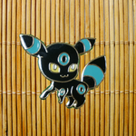 Shiny Umbreon Metal Pin - Exclusive Black and Blue Design for Pokémon Enthusiasts